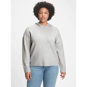 GAP Cozy Pullover Hoodie Sweater Light Heather Gray Womens size X-Large NWT $69